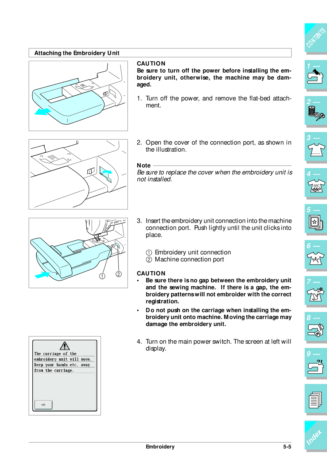 Brother ULT2002D operation manual Index 