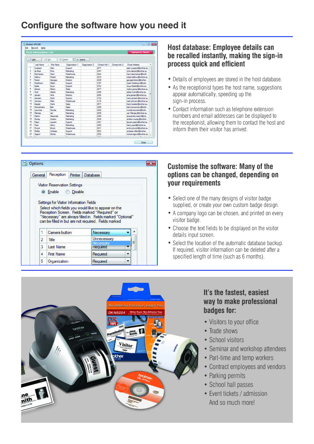 Brother VM-100 manual Configure the software how you need it, Sign-in process 