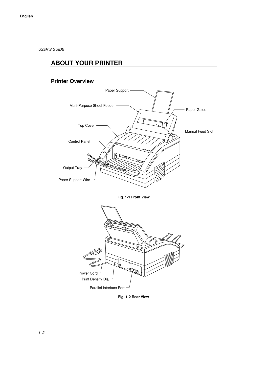 Brother WL660 manual About Your Printer, Printer Overview 