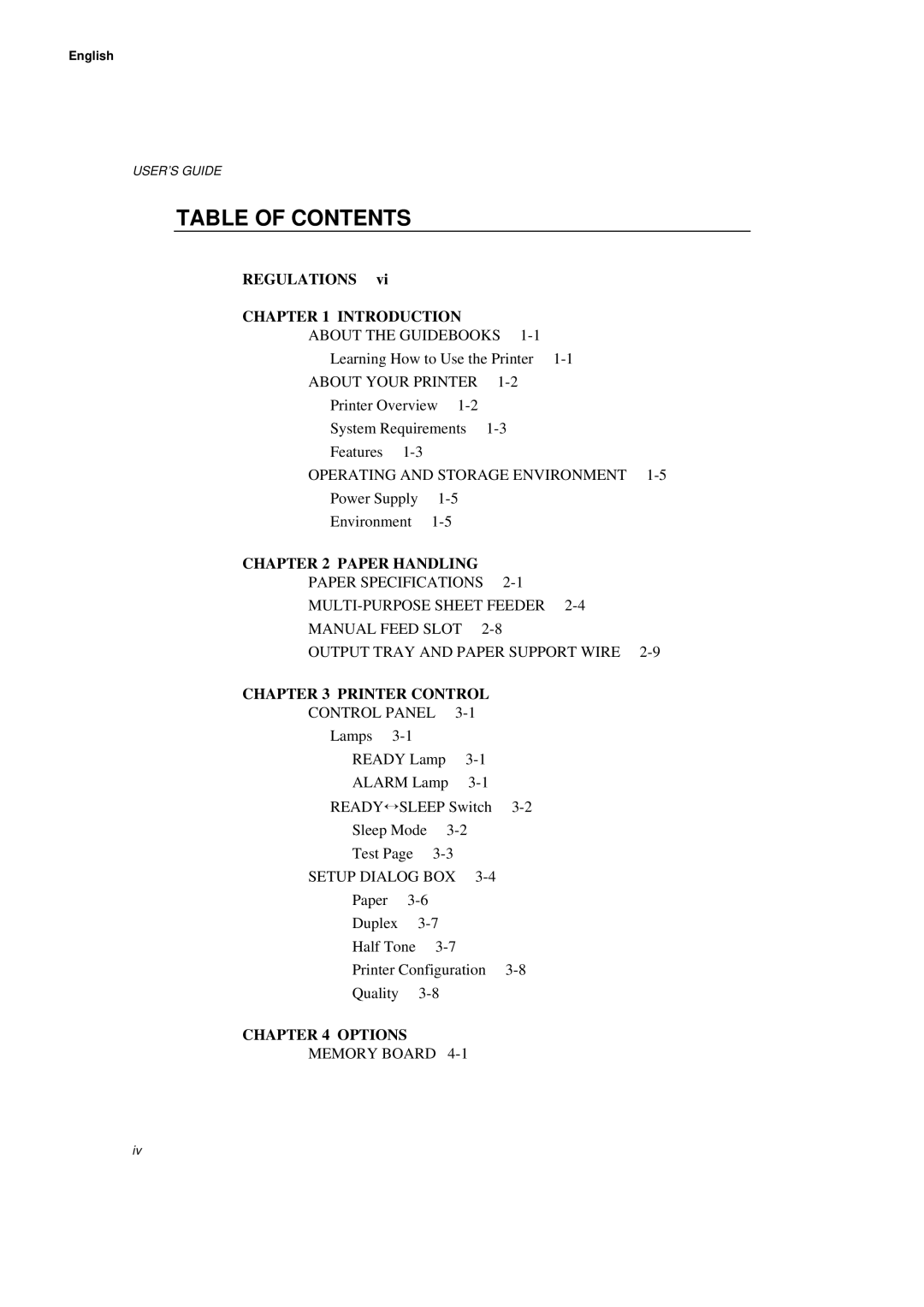 Brother WL660 manual Table of Contents 