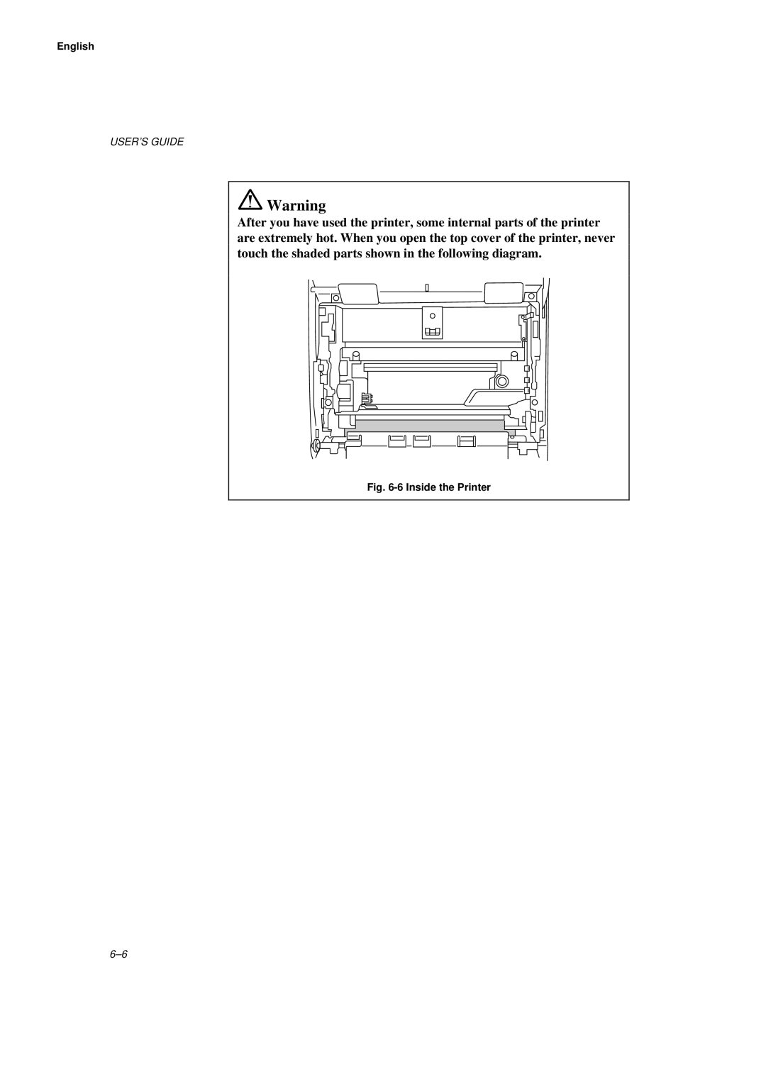 Brother WL660 manual Inside the Printer 