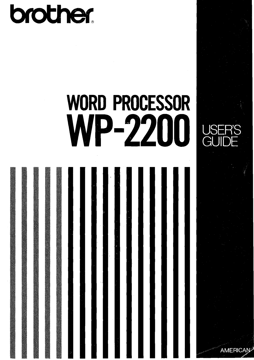 Brother WP-2200 manual 