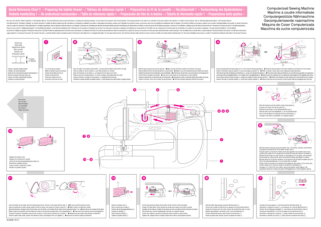 Brother XC5434-051 operation manual XC4546-1511 