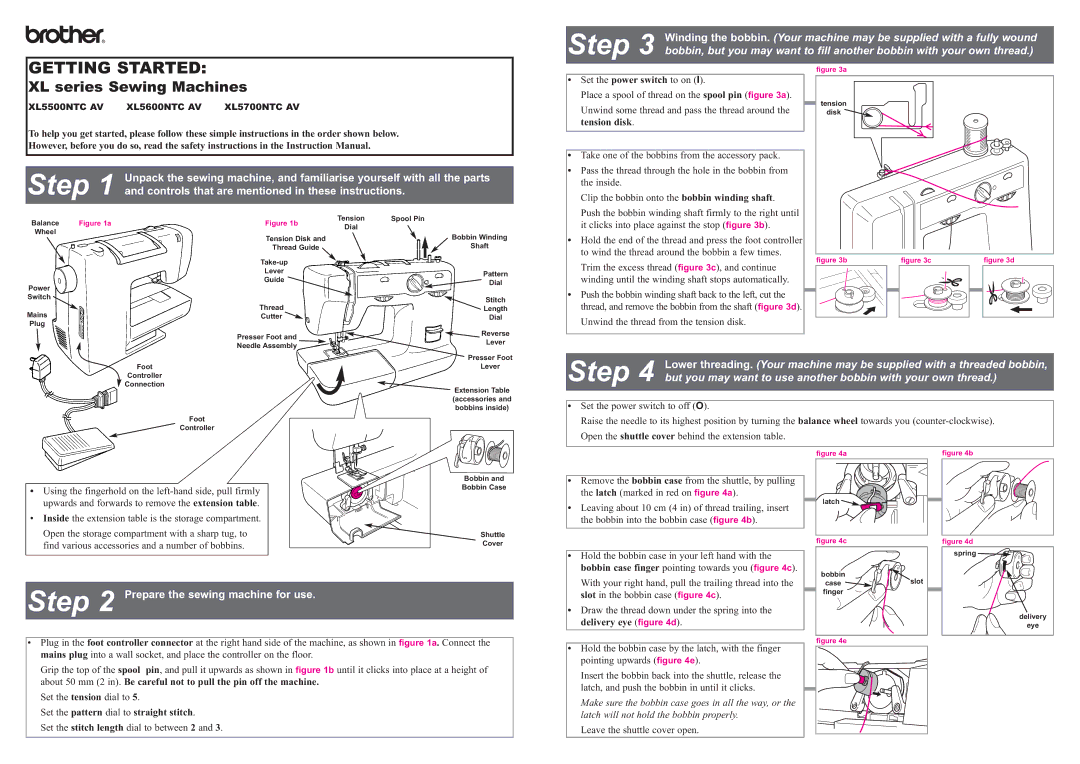 Brother XC8324021 instruction manual Controls that are mentioned in these instructions, Prepare the sewing machine for use 