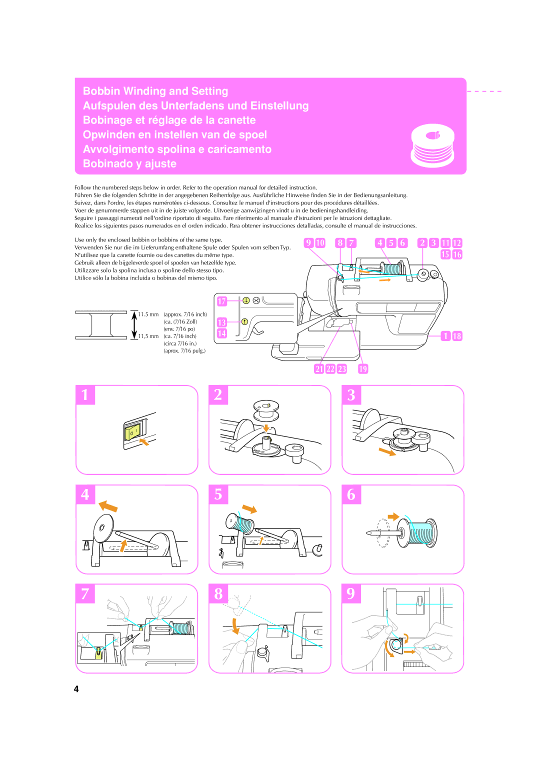 Brother XE5366-001 manual 21 22 