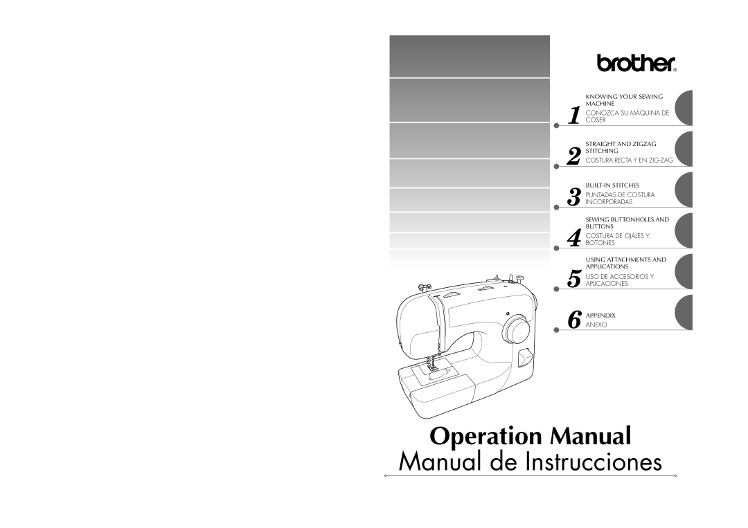 Brother XL2600I, XL 2600i operation manual Manual de Instrucciones 