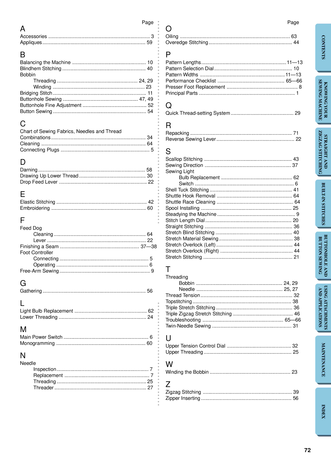 Brother XL-5032, XL-5012 instruction manual Bobbin Threading Winding Bridging Stitch Buttonhole Sewing 