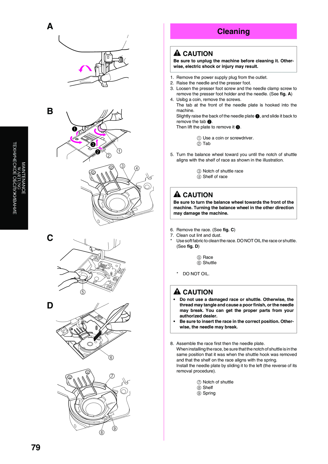 Brother XL-6040 important safety instructions Cleaning 