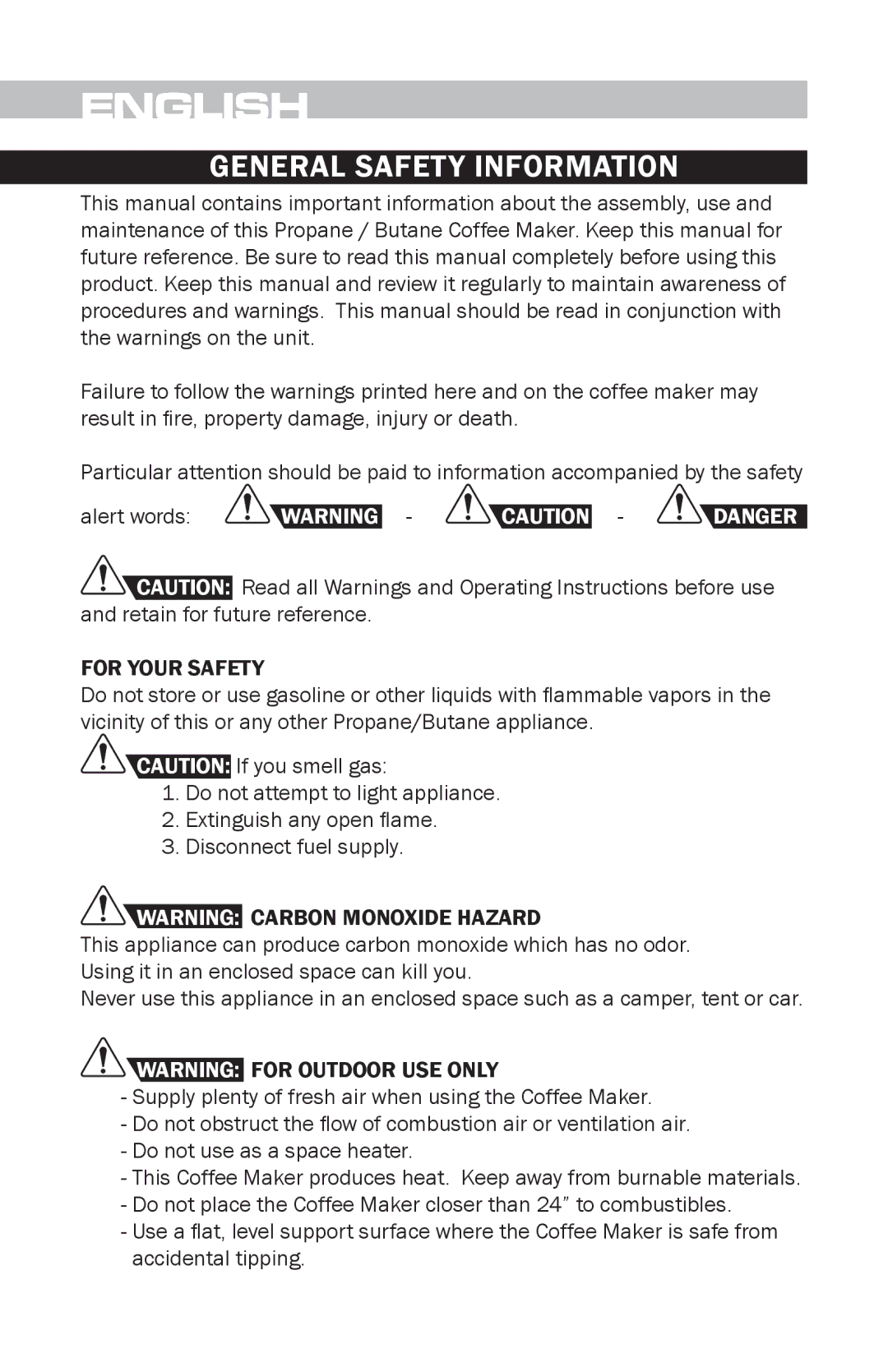 Brunton 81-100730 user manual General Safety Information, For Your Safety 