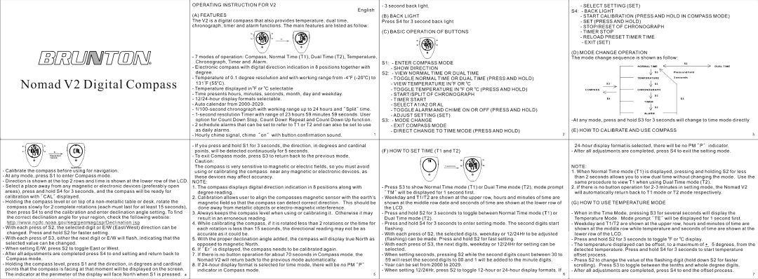 Brunton V2 manual 