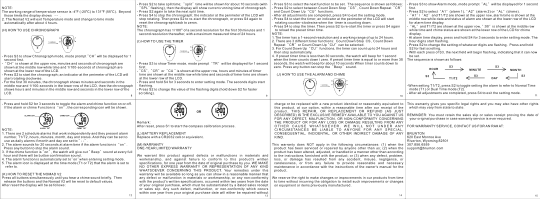 Brunton V2 manual 