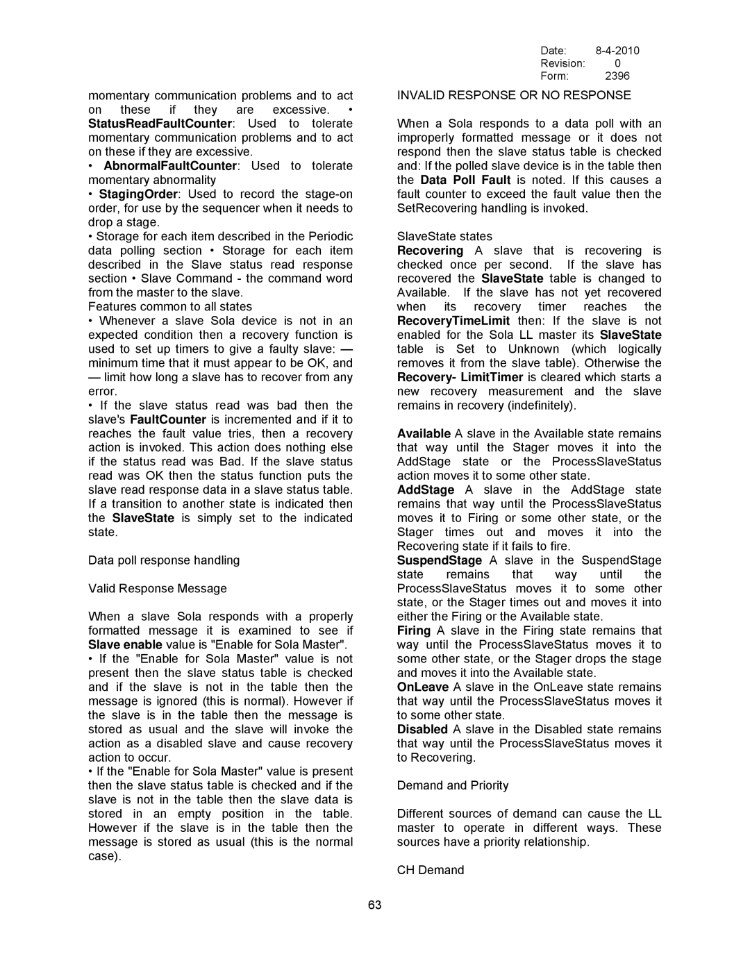 Bryan Boilers 250, & 300, 200 AbnormalFaultCounter Used to tolerate momentary abnormality, Invalid Response or no Response 