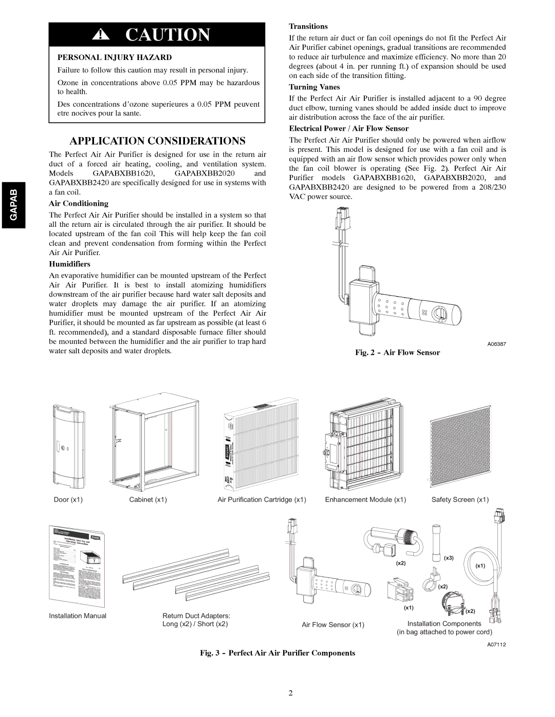 Bryant 1620 installation instructions Application Considerations, Personal Injury Hazard 