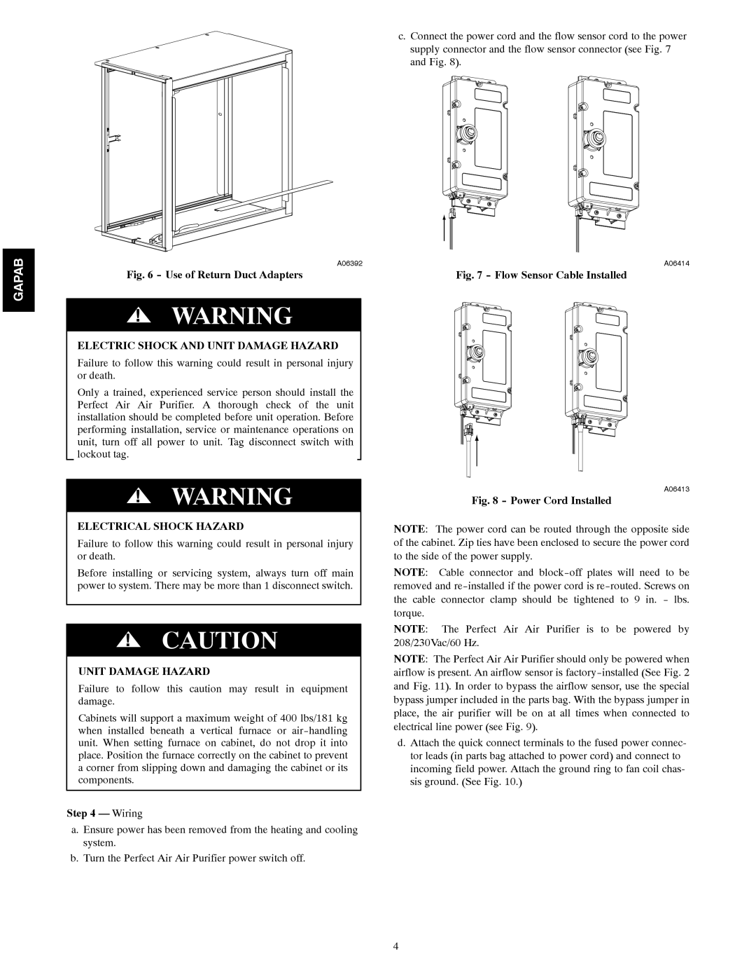 Bryant 1620 installation instructions Electric Shock and Unit Damage Hazard, Electrical Shock Hazard, Wiring 