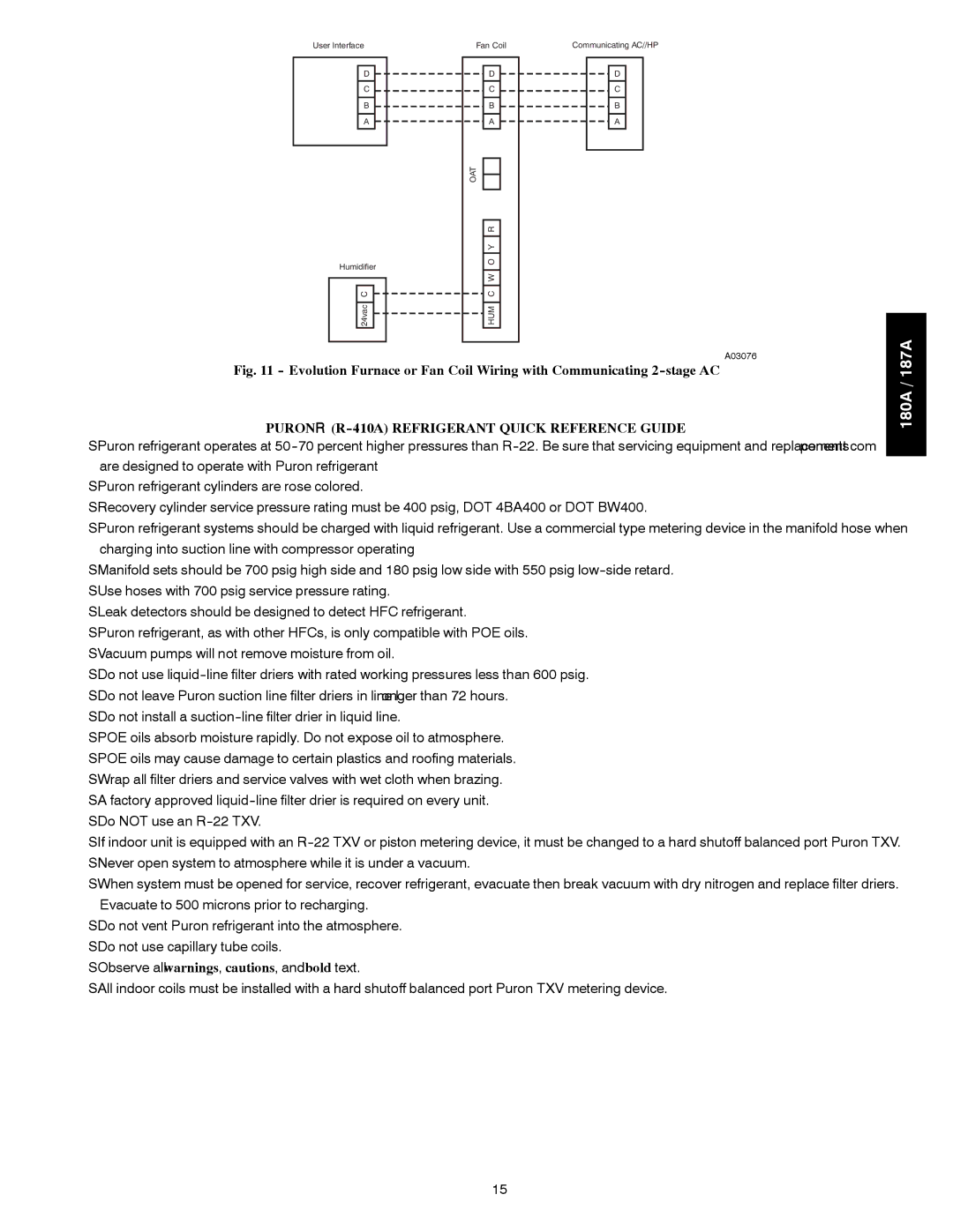 Bryant 180A installation instructions Puronr R-410A Refrigerant Quick Reference Guide 