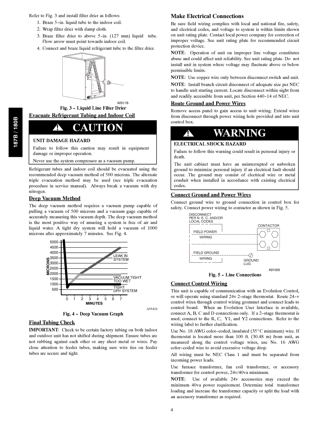 Bryant 187B installation instructions Make Electrical Connections 