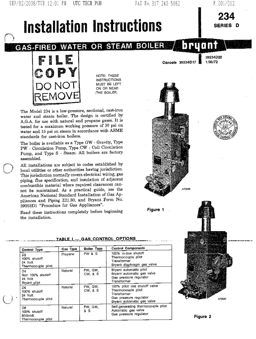 Bryant 234 D manual 