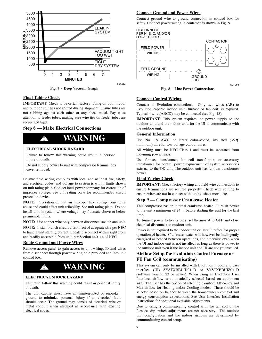 Bryant 280ANV installation instructions Make Electrical Connections, Compressor Crankcase Heater 