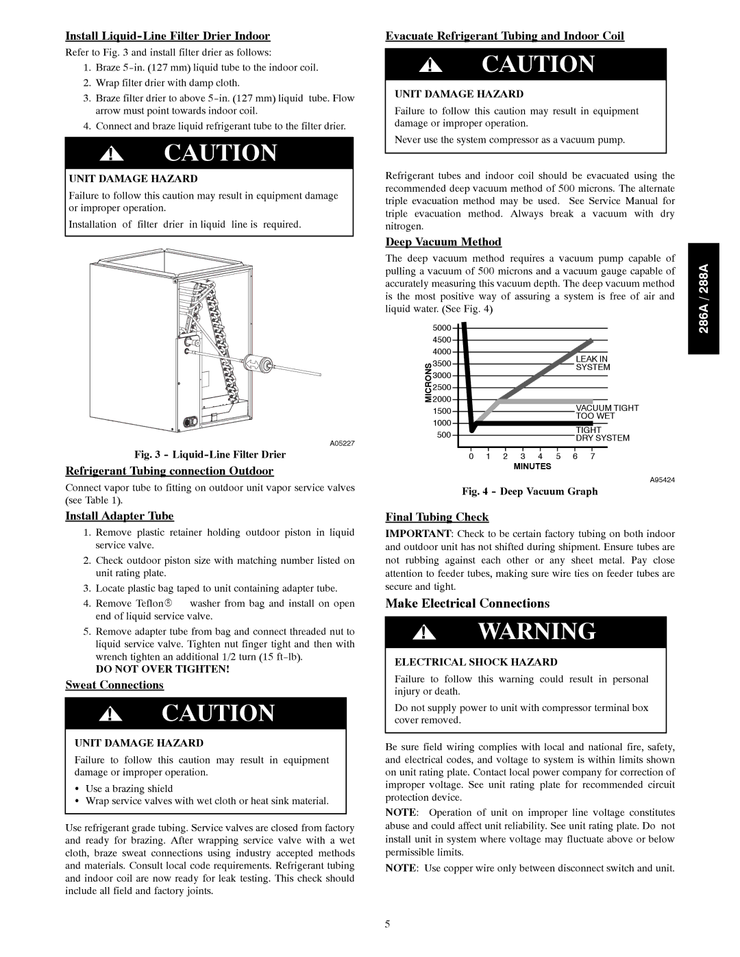 Bryant 286A instruction manual Make Electrical Connections 