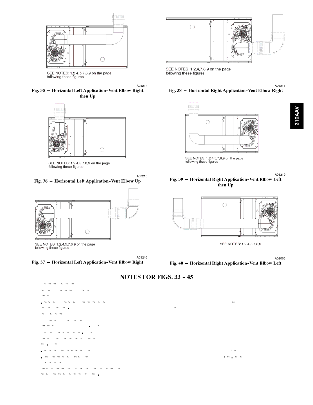 Bryant 310AAV instruction manual Horizontal Right Application-Vent Elbow Right 