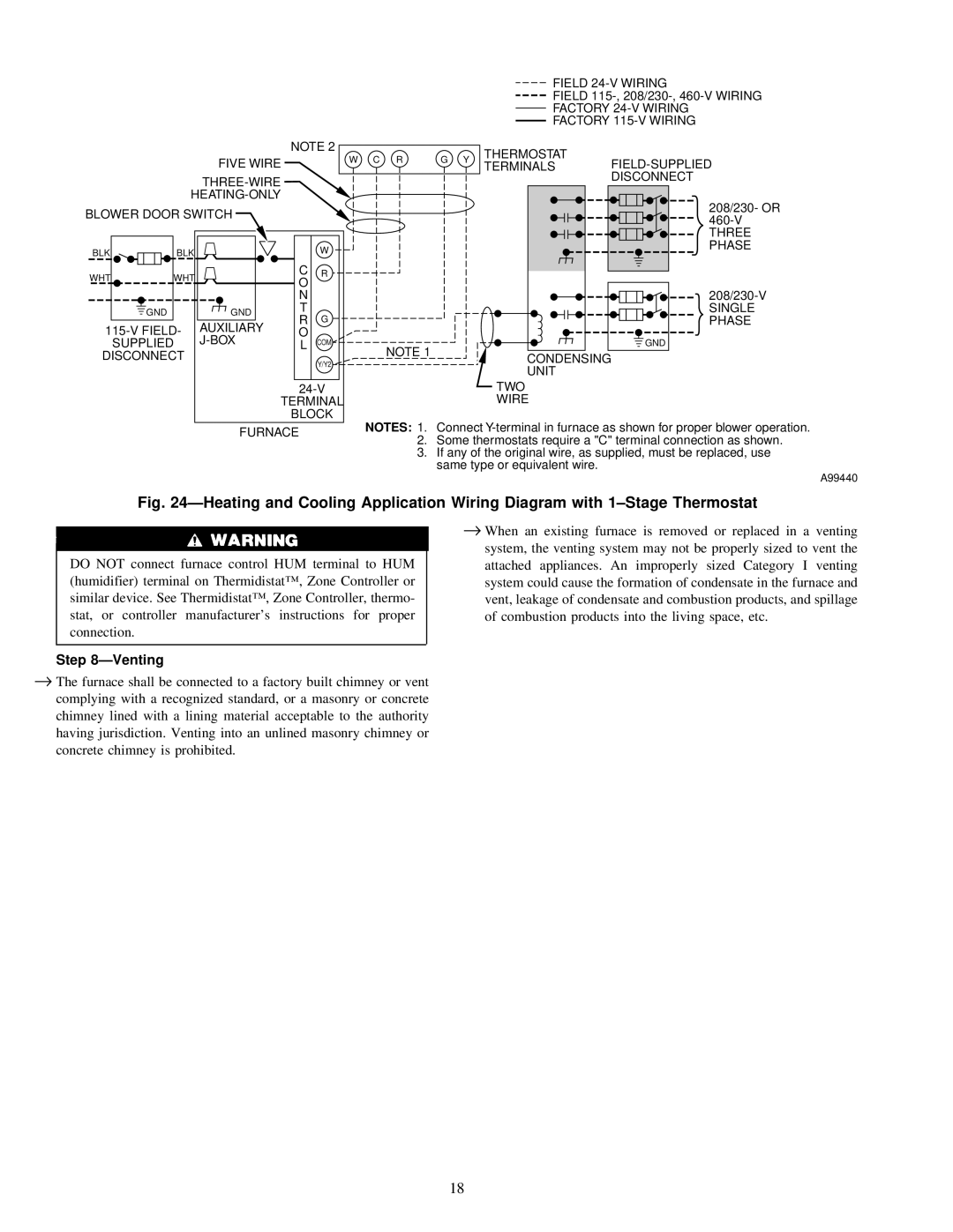 Bryant 310AAV, 310JAV warranty Venting 