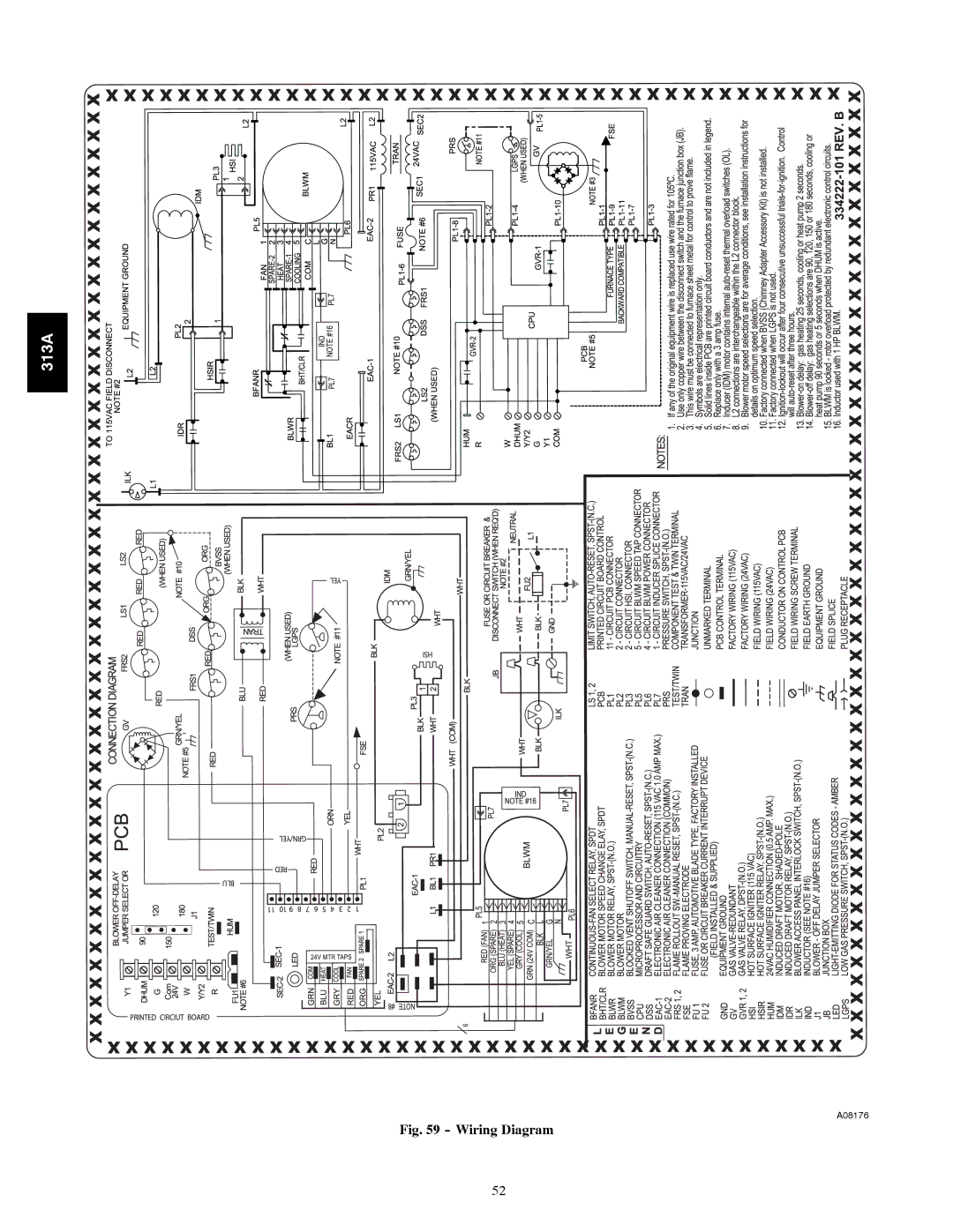 Bryant 313AAV instruction manual Wiring Diagram 