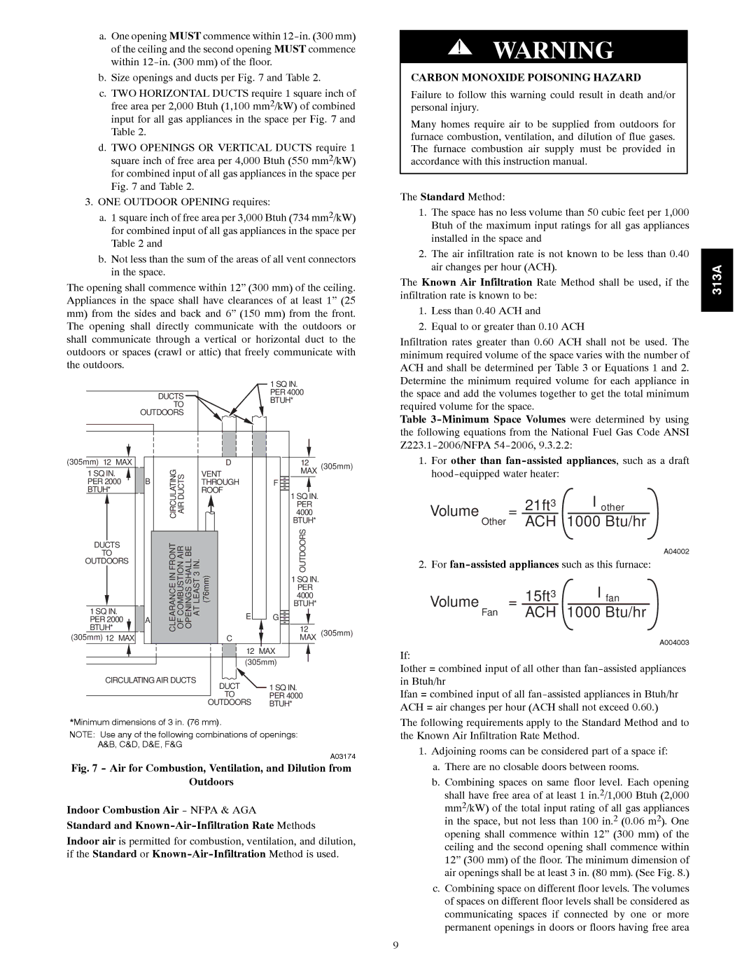 Bryant 313AAV instruction manual Ach 