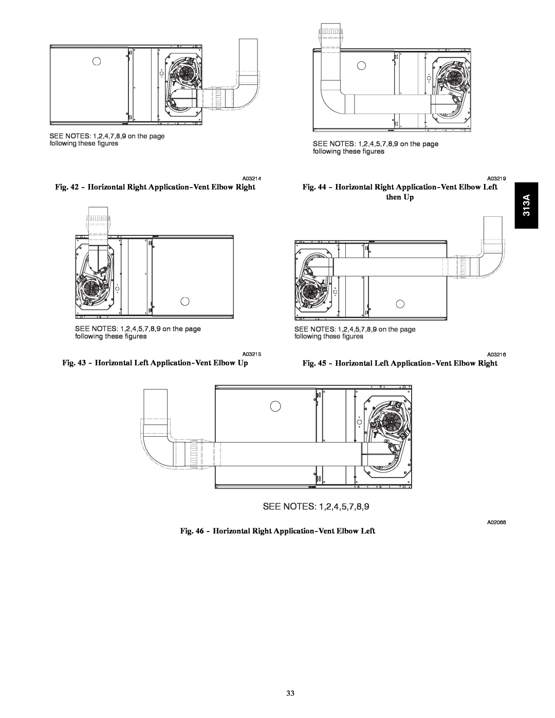 Bryant 313AAV instruction manual SEE NOTES 1,2,4,5,7,8,9, then Up 
