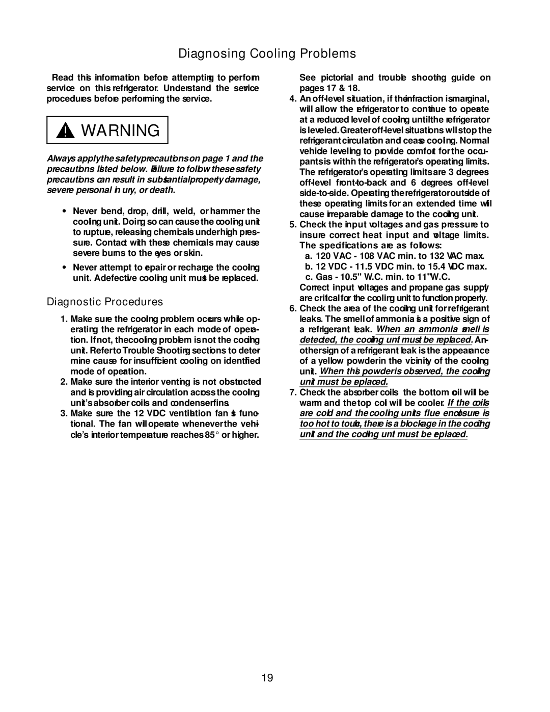 Bryant 3163 service manual Diagnosing Cooling Problems, Diagnostic Procedures 