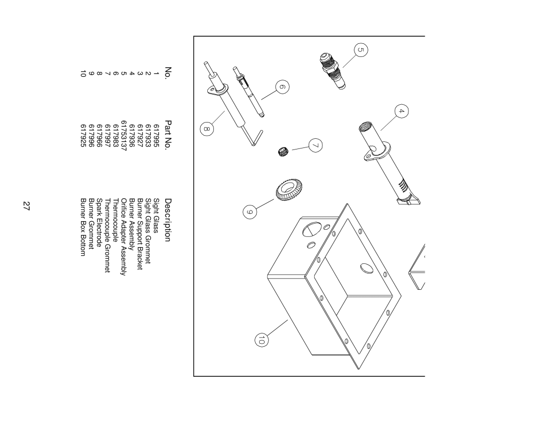 Bryant 3163 service manual Burner Box Assembly Description 