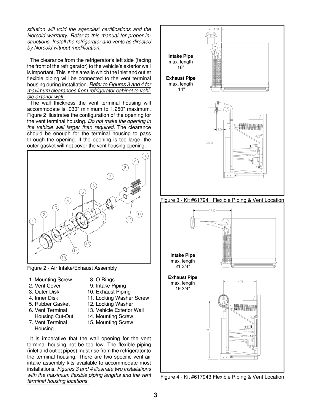 Bryant 3163 service manual Air Intake/Exhaust Assembly 