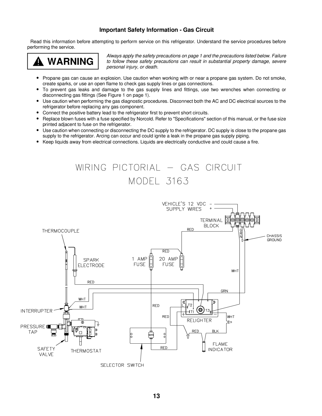 Bryant 3163 service manual Important Safety Information - Gas Circuit 