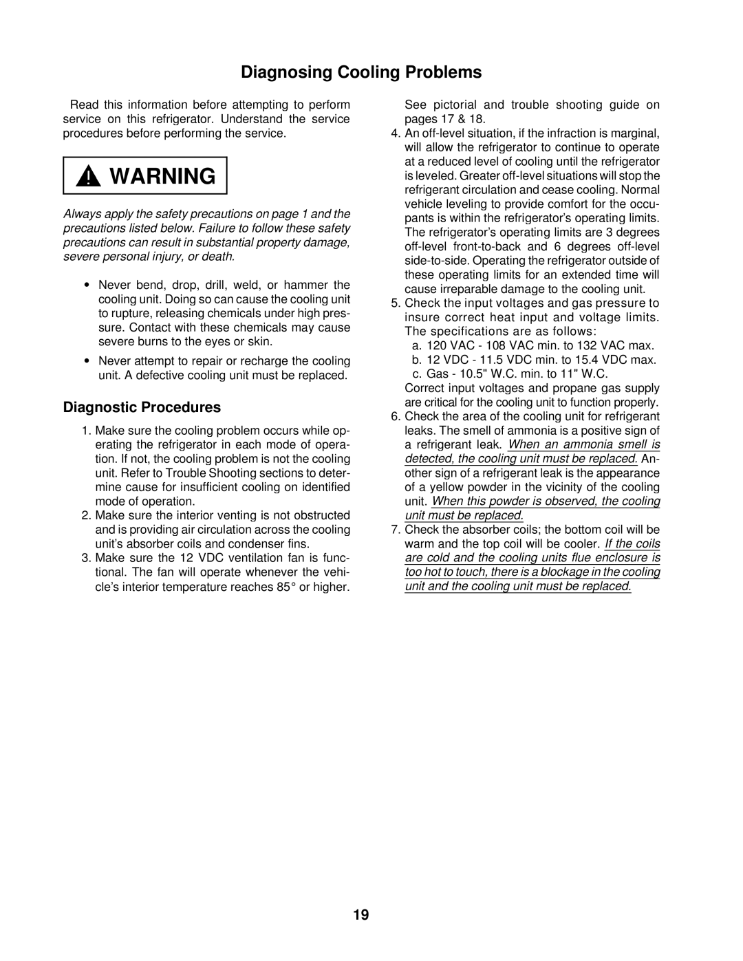 Bryant 3163 service manual Diagnosing Cooling Problems, Diagnostic Procedures 