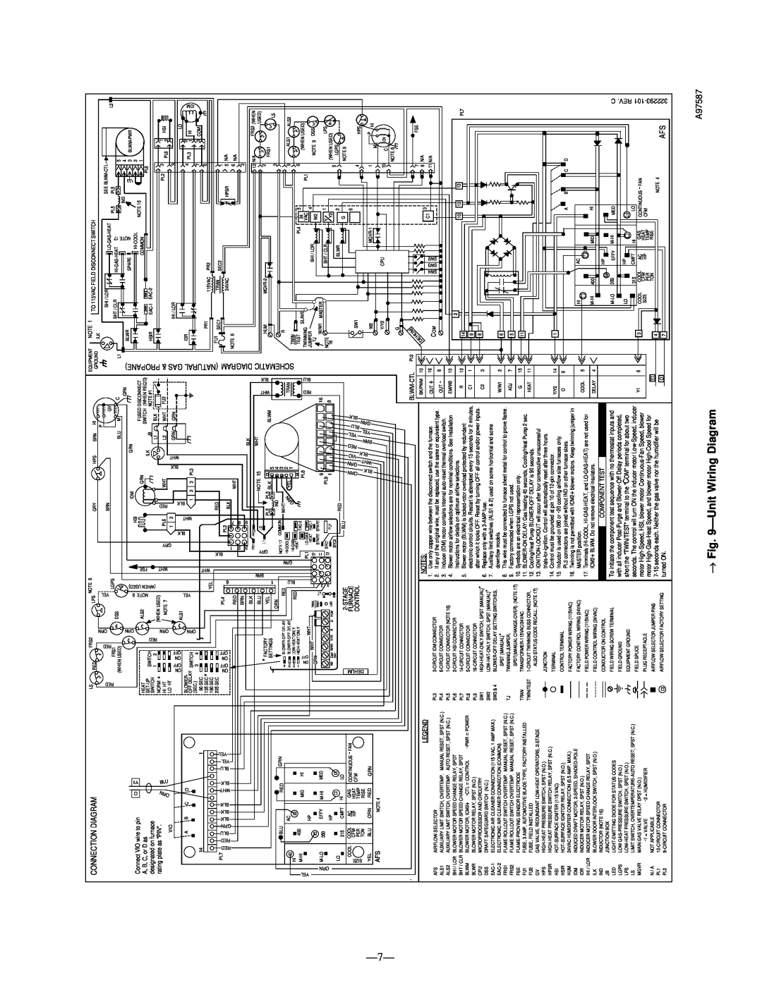 Bryant 333BAV instruction manual → ÐUnit Wiring Diagram, Propane 