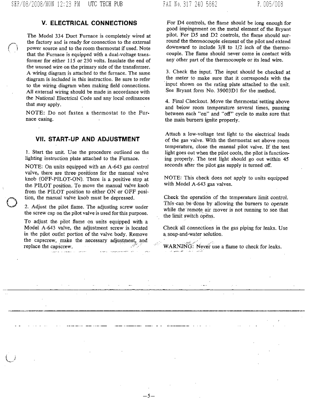 Bryant 334S manual 