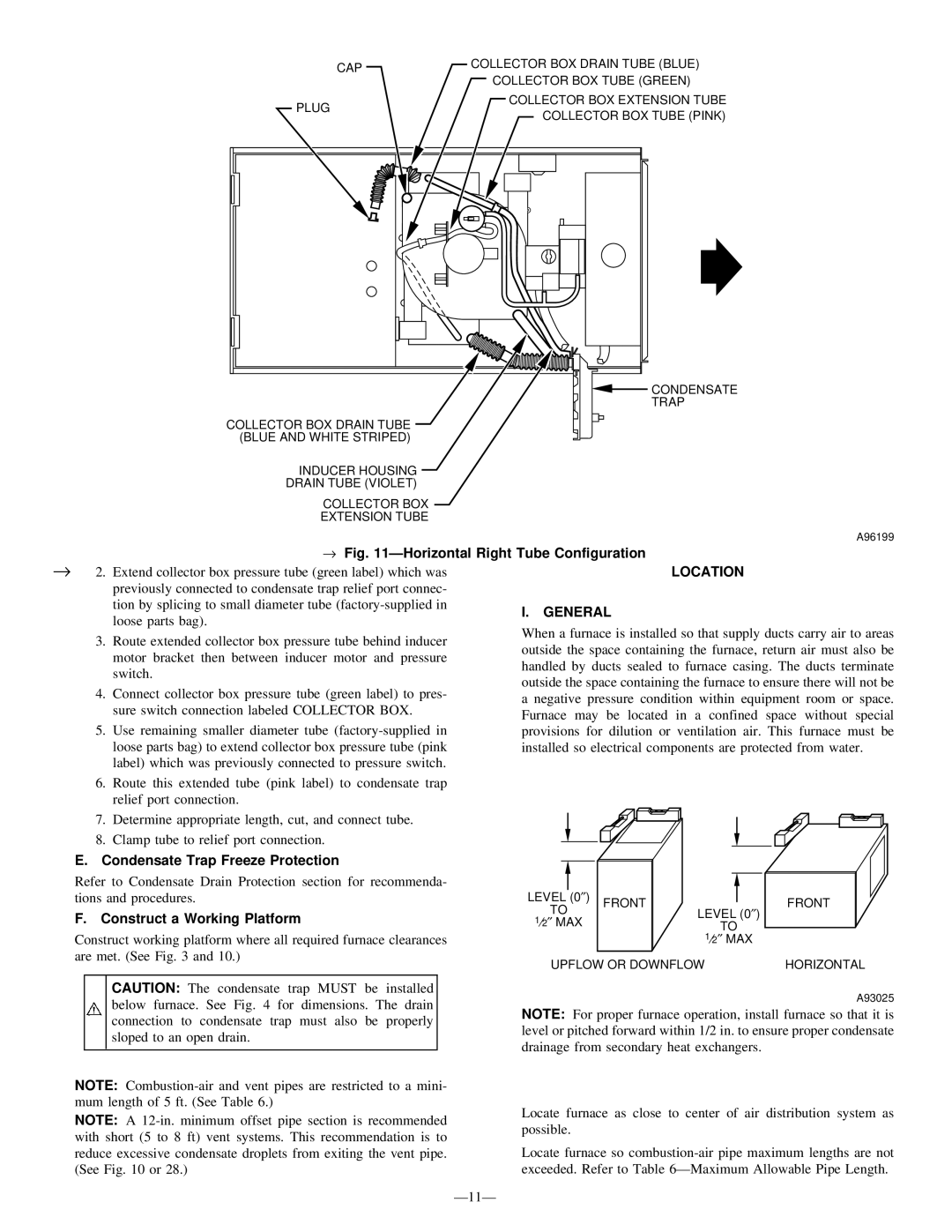 Bryant 340MAV instruction manual → ÐHorizontal Right Tube Configuration, Location 