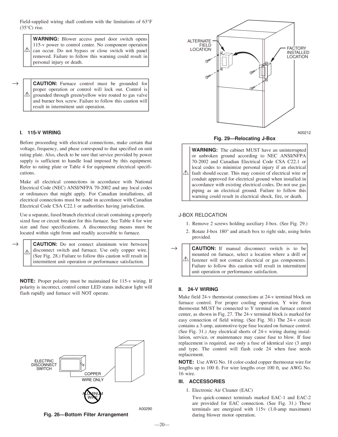 Bryant 340MAV instruction manual Wiring, III Accessories 