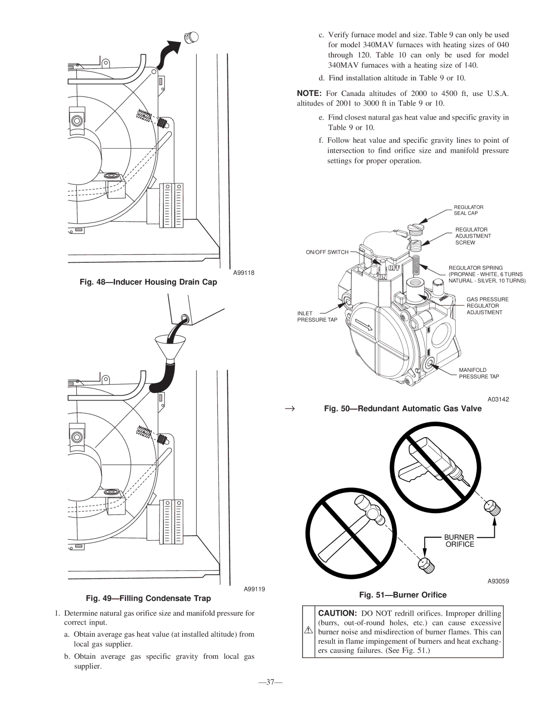 Bryant 340MAV instruction manual Inducer Housing Drain Cap 