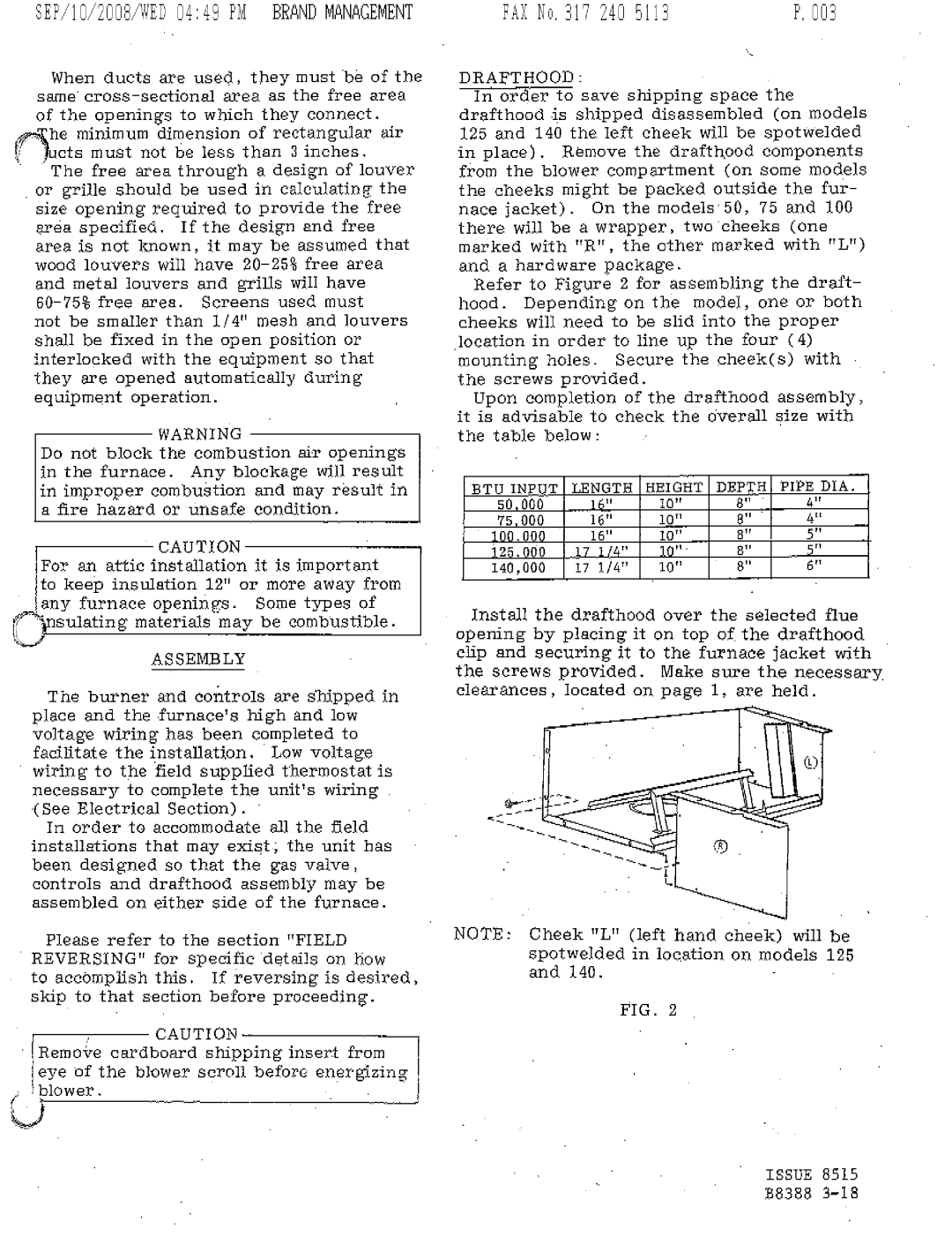 Bryant 349F manual 