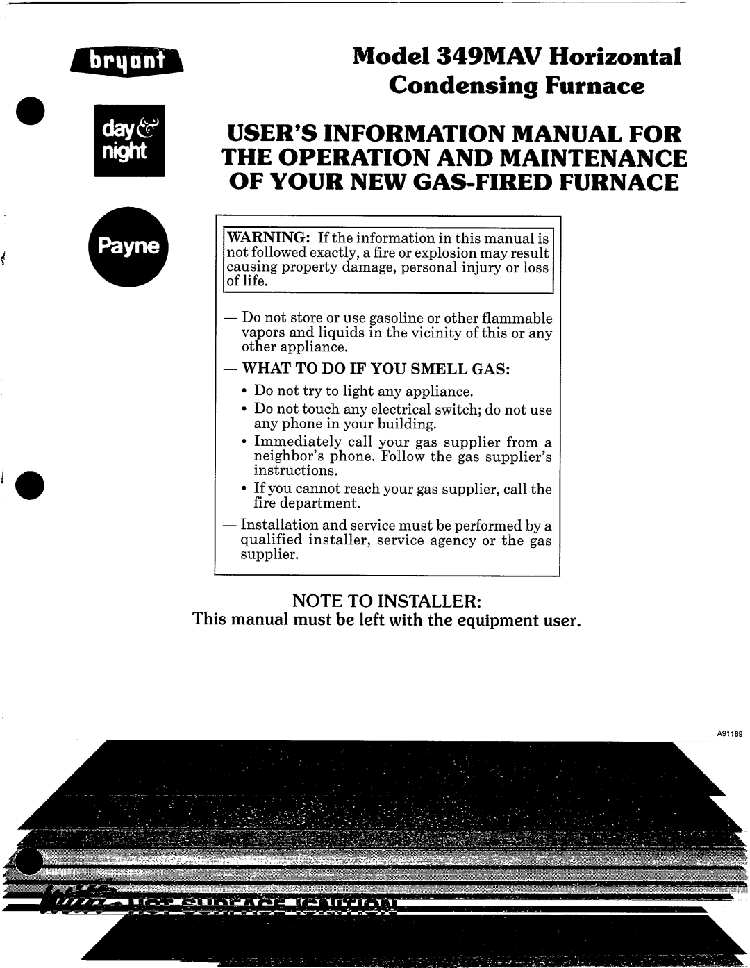 Bryant 349MAV manual 
