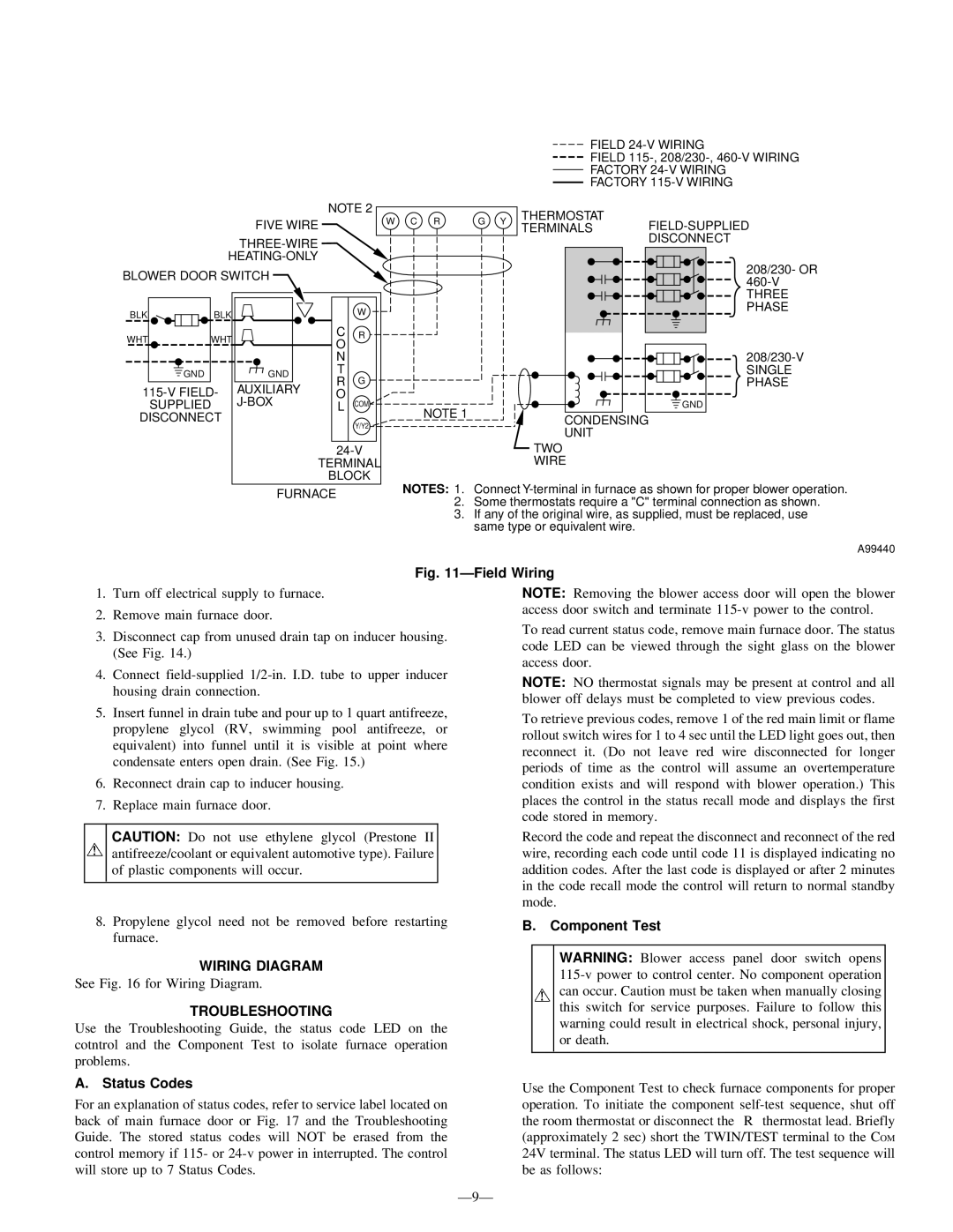 Bryant 350MAV user manual Wiring Diagram, Troubleshooting 