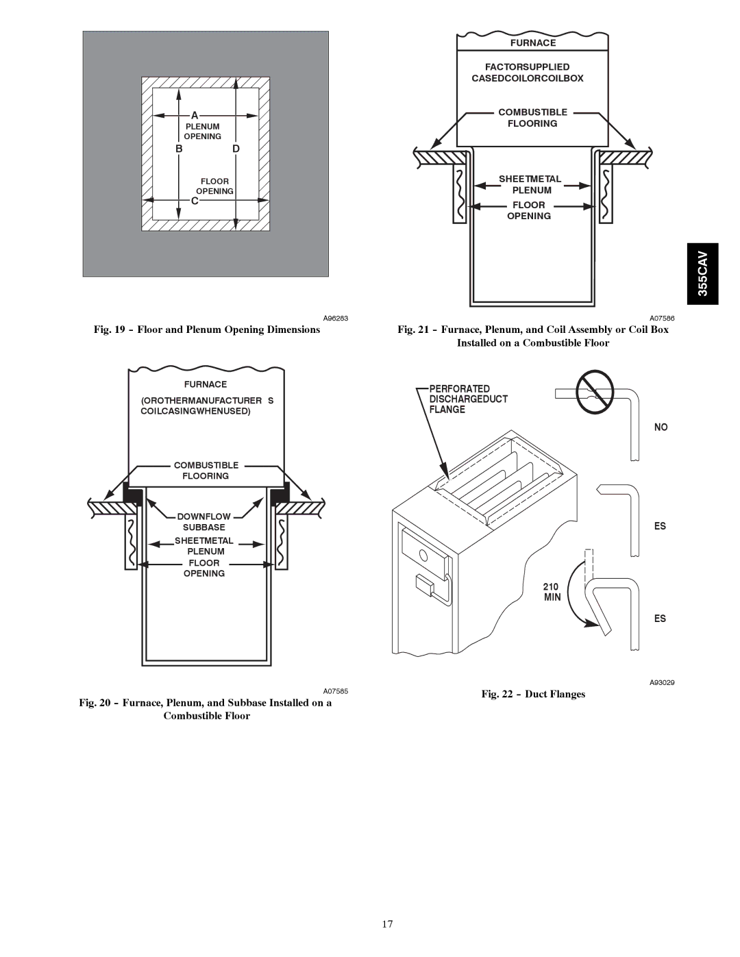 Bryant 355CAV installation instructions Furnace, Plenum, and Coil Assembly or Coil Box 