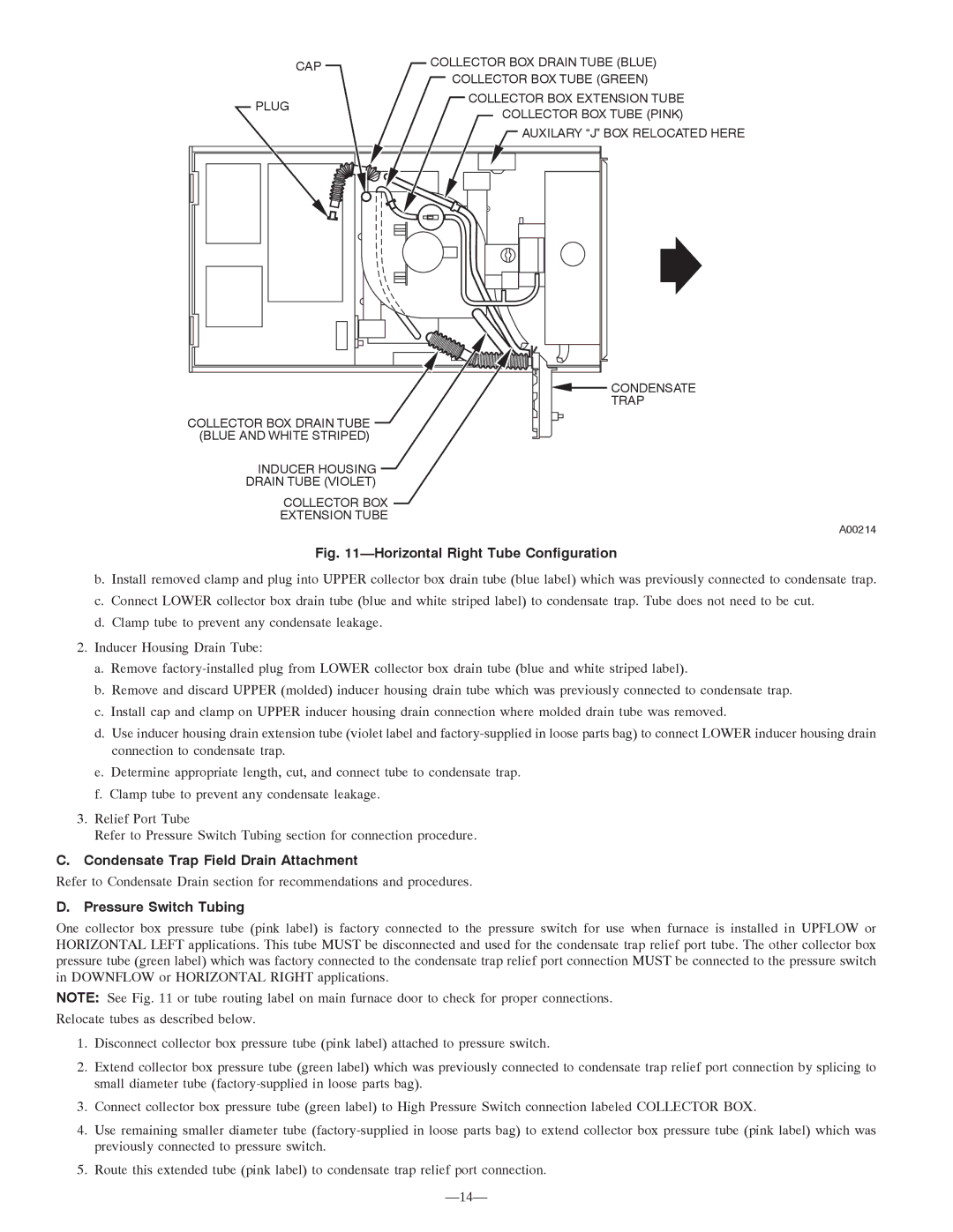 Bryant 355MAV instruction manual Horizontal Right Tube Configuration 