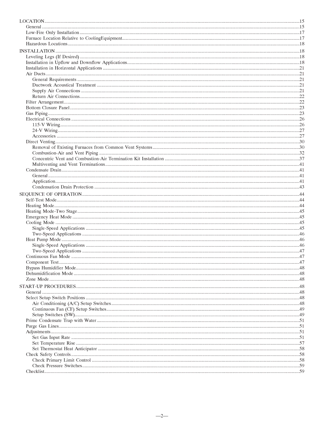 Bryant 355MAV instruction manual Location 