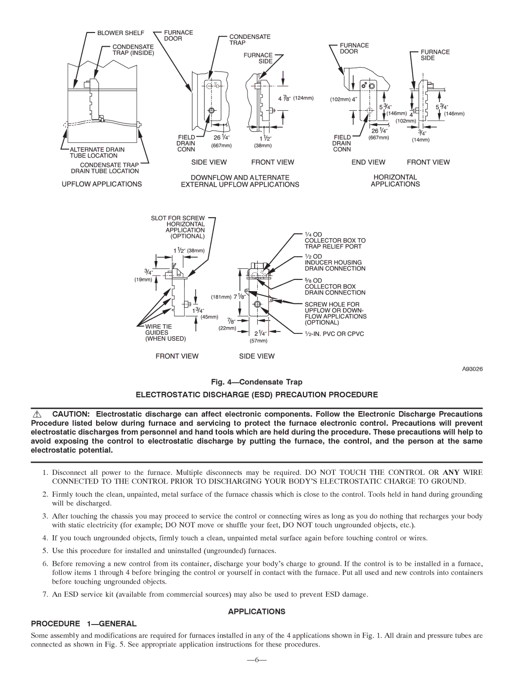 Bryant 355MAV instruction manual Electrostatic Discharge ESD Precaution Procedure, Applications Procedure 1-GENERAL 