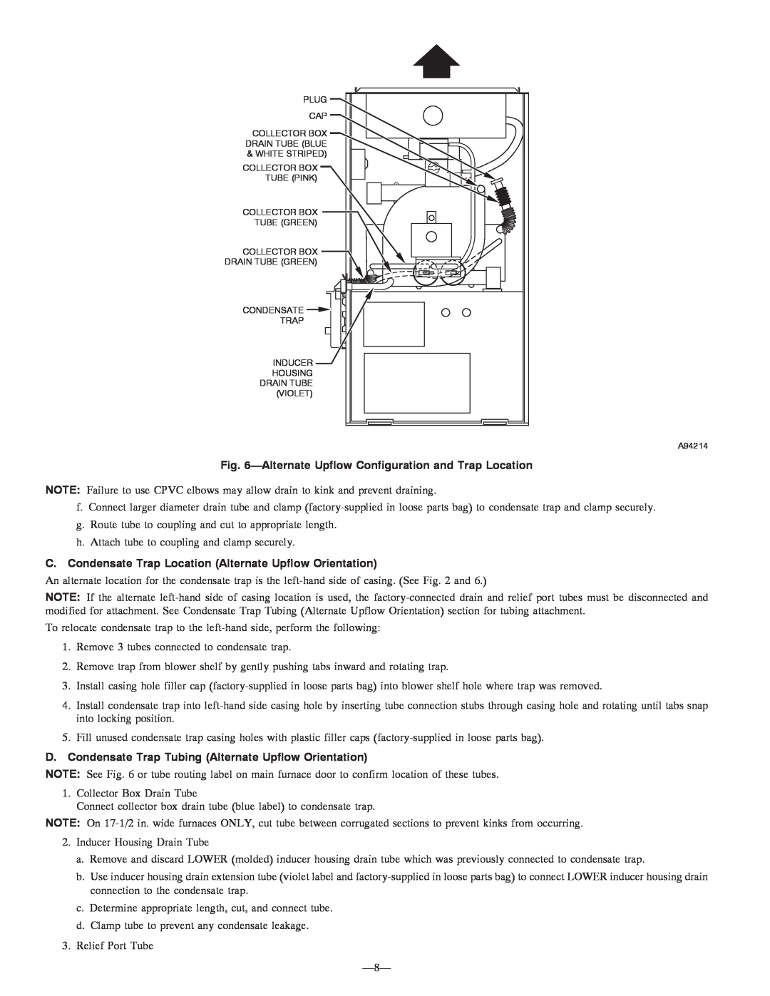 Bryant 355MAV instruction manual h.Attach tube to coupling and clamp securely 