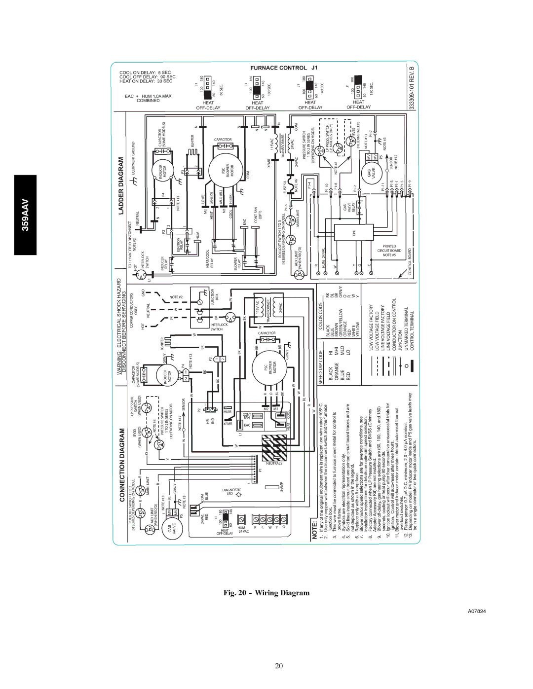 Bryant 359AAV instruction manual Wiring Diagram 