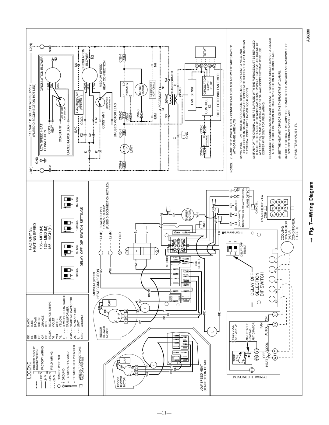 Bryant 362AAN instruction manual Ð11Ð, Factory SET Heating Speed 