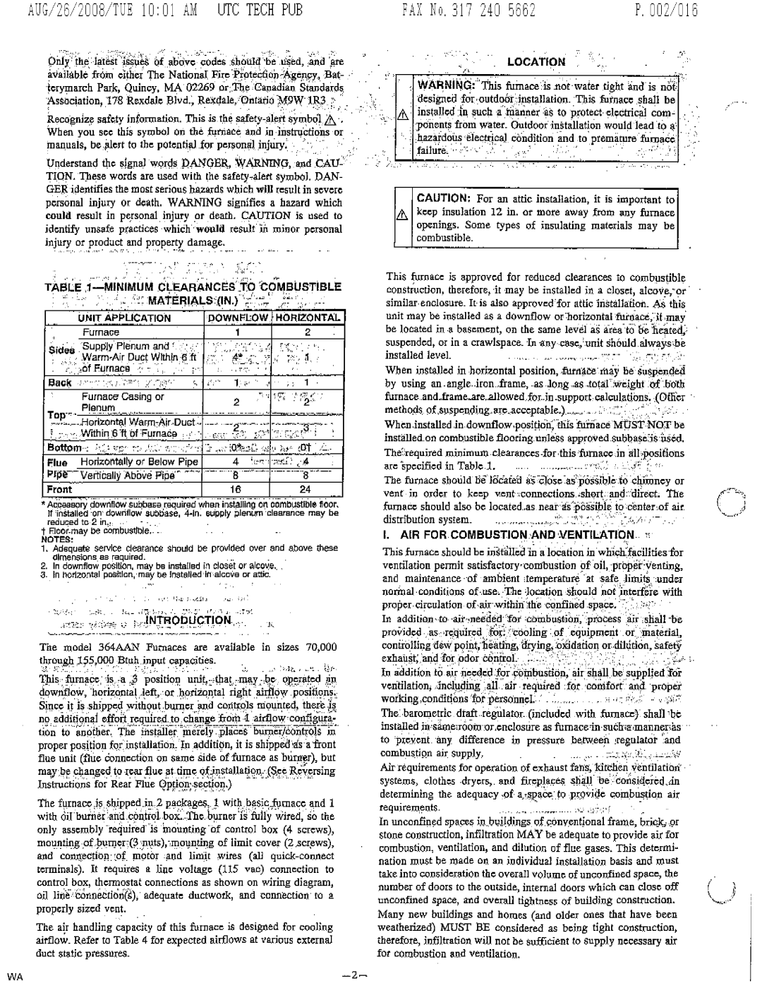 Bryant 364AAN manual 