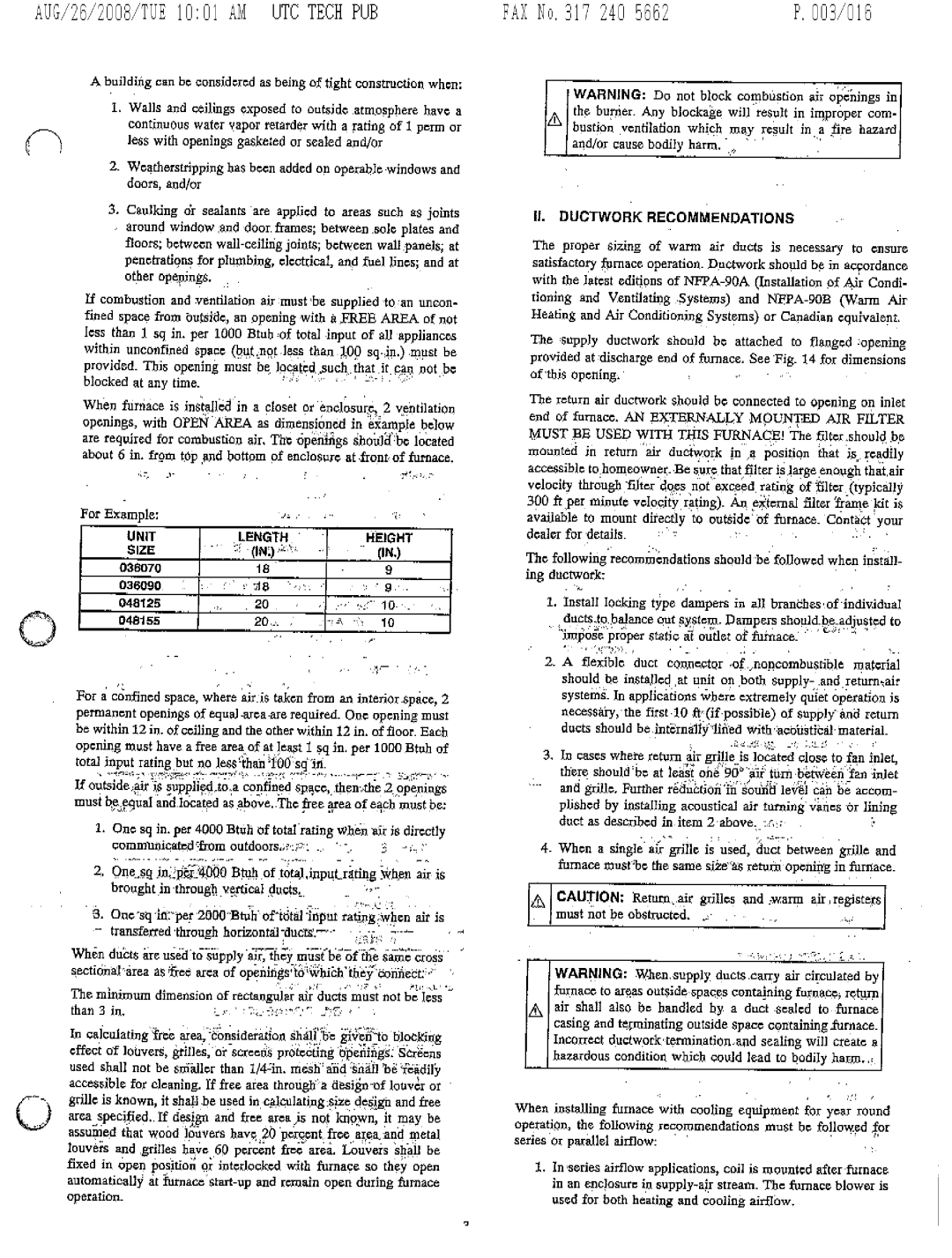 Bryant 364AAN manual 